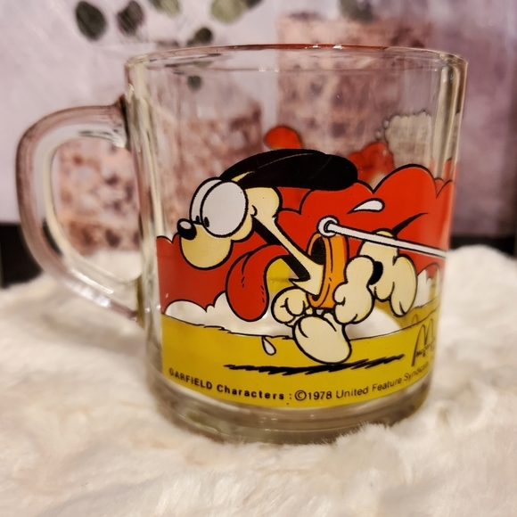 VINTAGE Garfield McDonalds Glass Mugs by Jim Davis - Picture 6 of 9